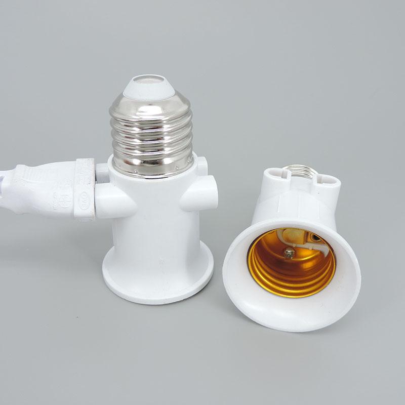 AC 100-240V 4A E27 LED Bulb Lamp Base Socket To EU Plug Adapter Lighting Light Holder Connector Accessories Screw Conversion