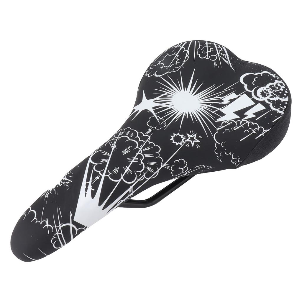 Bicycle Seat Cushion for Men Women Soft Padded Shock Absorbing Universal Fit Ventilation Bike Saddle Fireworks Print