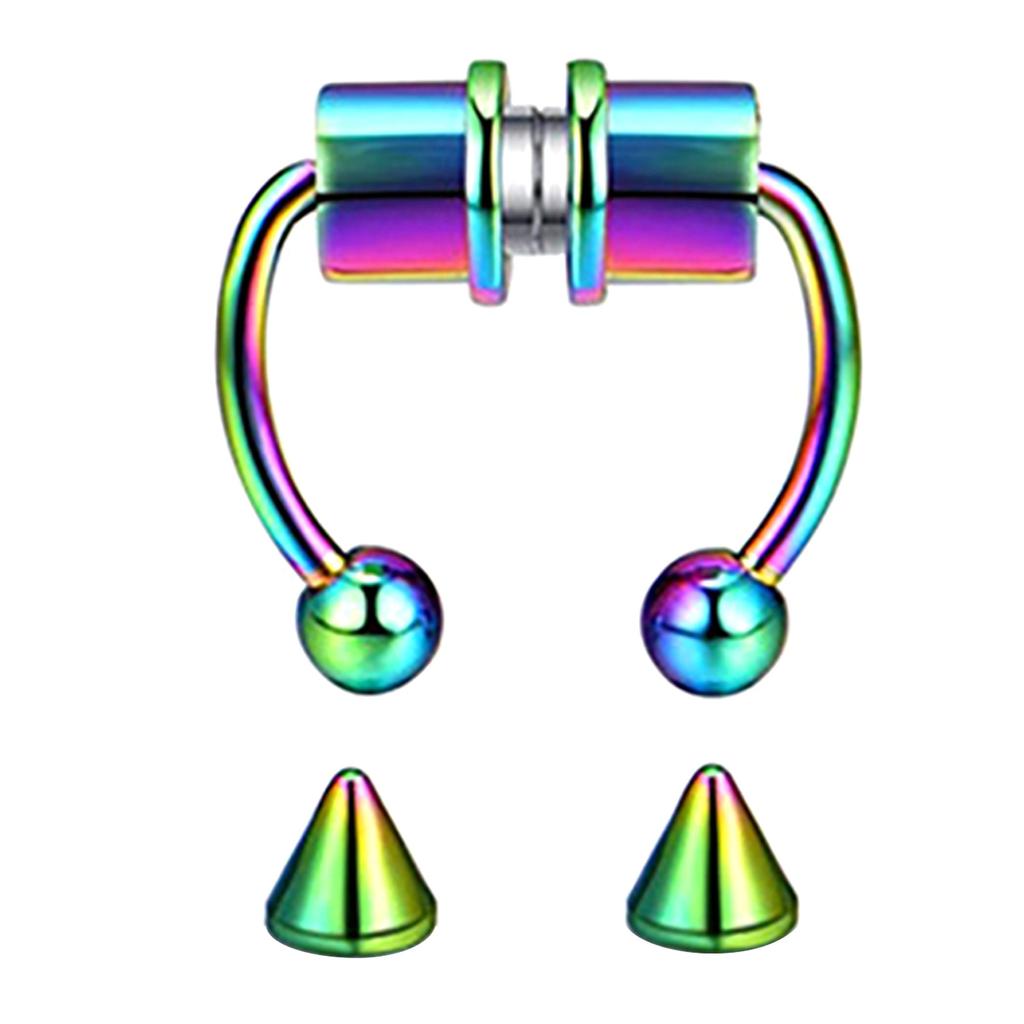 Поддельное кольцо в носу, магнитные кольца-подковы из нержавеющей стали 316L