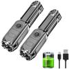 1/2pc Strong Light Zoom Flashlight, Outdoor Multifunctional Portable Household Small Flashlight, Telescopic Zoomable Lighting