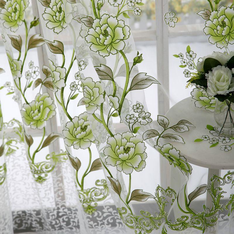 1 шт. Тюлевая занавеска для спальни, кухни, детской комнаты, для декора, жалюзи, оконные драпировки, романтический узор с бабочками, прозрачная драпировка