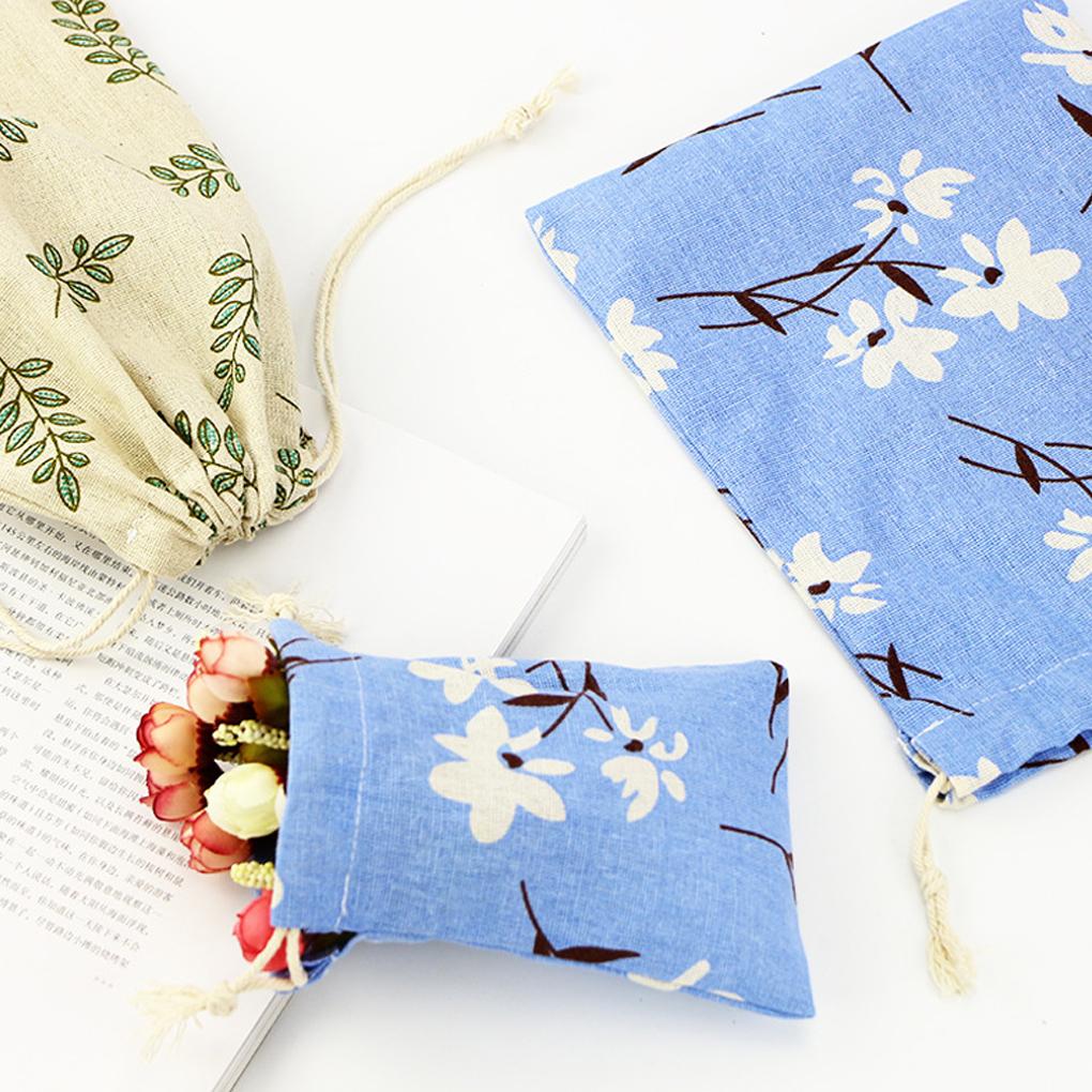 Сумка на шнурке, многоразовая, из хлопка и льна, для конфет, закусок, держатель для украшений, настольный органайзер для печенья, защитник для подарков