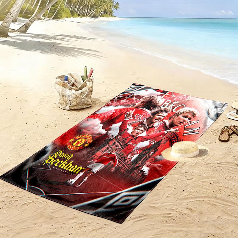 ManUtd Print Beach Towel, Large Soft Quick Dry Towel for Beach Camping Swimming