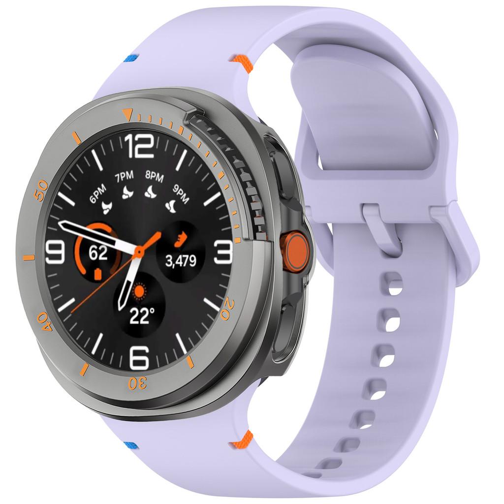 Case+ Band For Samsung Galaxy Watch 8 Classic 46mm Silicone Bracelet Strap Hard PC Bumper For Galaxy Watch 8 Classic NO Glass