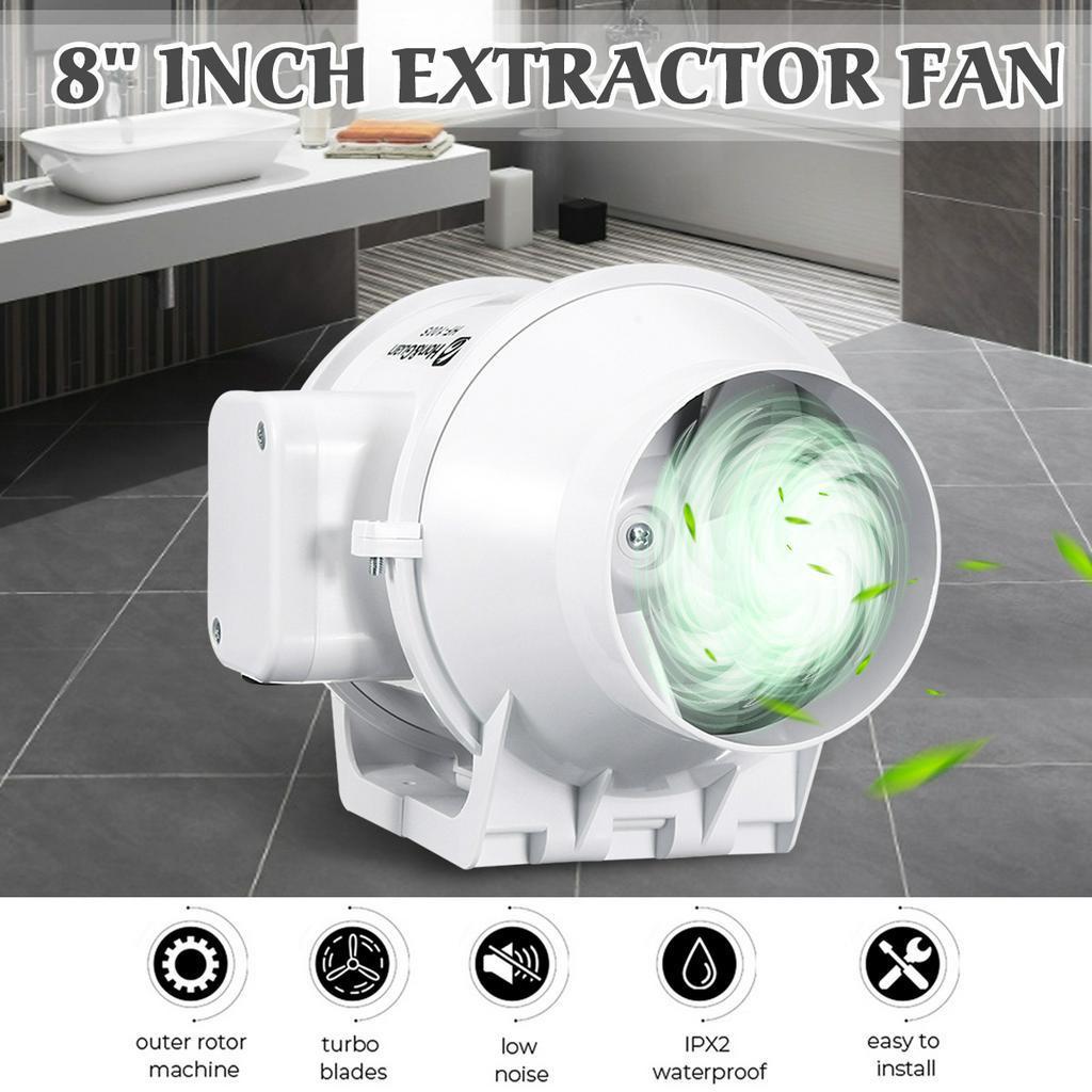 4'' 6'' 8'' Вентиляционный Встроенный Вентилятор для Трубопровода Воздуходувка Двухскоростной Контроллер Труба Вытяжной Вентилятор Бустер Турбовентилятор 220В