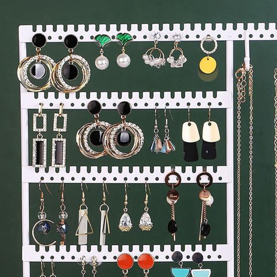 Стеллаж для хранения ювелирных изделий, большая вместительная подставка для ювелирных изделий, съемная деревянная основа, браслет, ожерелье, часы, серьги