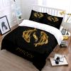 Gold Pisces Zodiac Bedding Set Bedding Duvet Cover Set Duvet Cover Pillowcases  (1 * Duvet Cover 2 * Pillowcases, without duvet insert)