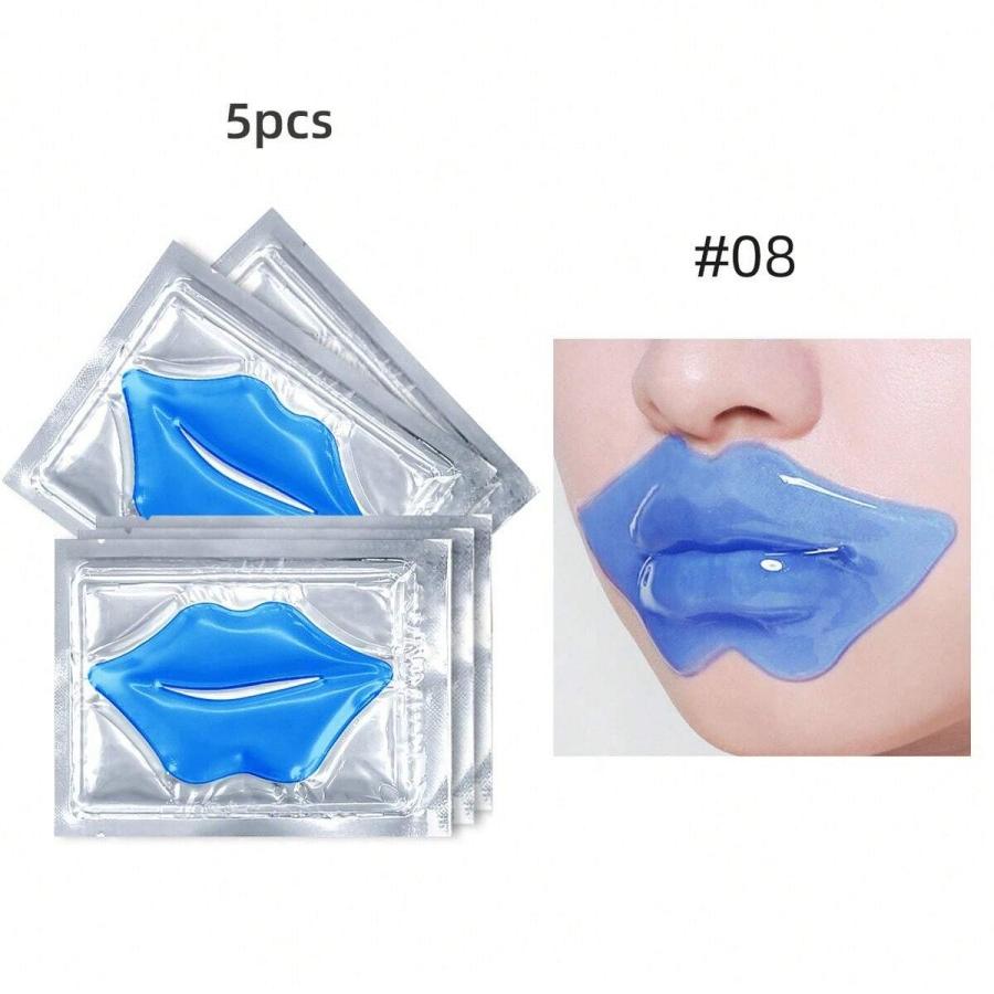 Набор из 5 масок для губ: Увлажняющая, Восстанавливающая, Разглаживающая мелкие морщинки и несовершенства, Гель-маска для уменьшения выраженности контура губ, Средство для ухода за кожей