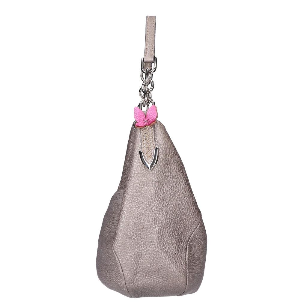 FENDI 8BR618 Selleria Leather One Shoulder bag Gray SilverUsed