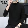 JEEP SPIRIT Men's Half-High Collar Integrated Fleece Sweater