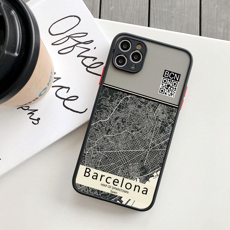 Чехол для телефона Ins Travel Country Sketch City Map для iPhone 8 7 Plus SE2 15 14 11 12 13 Pro Max Mini X XR XS Ударопрочный Funda Shell