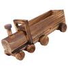 Wooden Flower Pot Cartoon Train Shape Good Ventilation Succulent Flower Pot Decoration for Garden Home Office