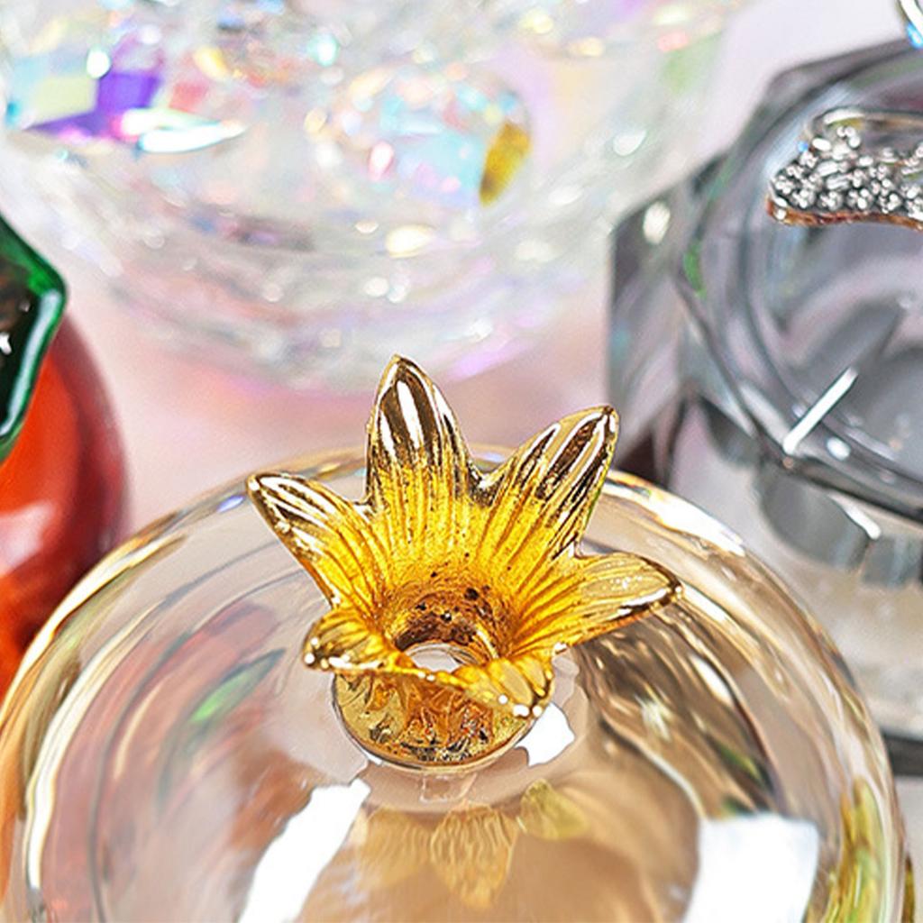 Glass Crystal Nail Dappen Dish with Lid Small Bowl Cups Dappen Dish Cup Nail Art Tool for Mixing Liquid Powder