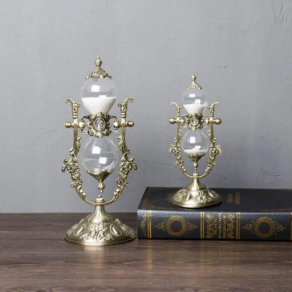 15/30 Minutes Hourglass Timer Golden Sand Clock Crafts Home Ornament  Office Desktop