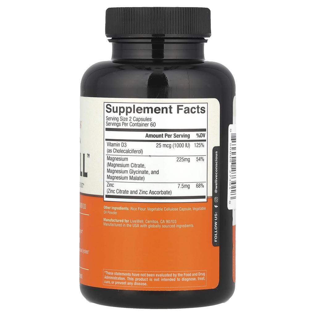 Magwell, 3-In-1 Advanced Formula, 120 Capsules