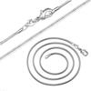 925 Sterling Silver Necklace Women, Silver Fashion Jewelry Snake Chain 1mm Necklace 16 18 20 22 24"