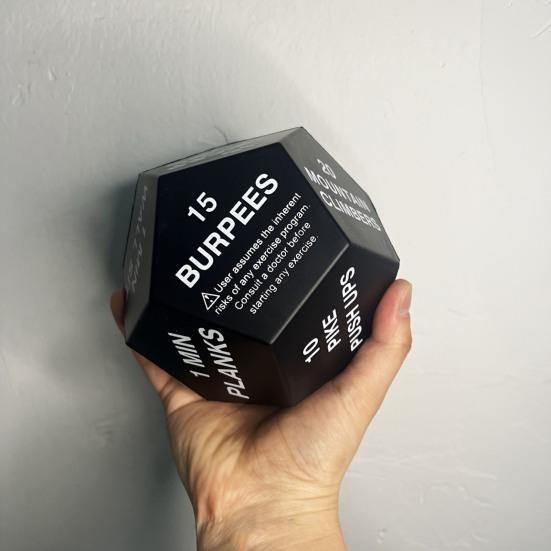 Fitness Dice Pocket Size Multi-sides Exercise Decision Dice Home Gym Workout Dice Stress Relief Toy Men Women Athletes Sports Enthusiast Gift