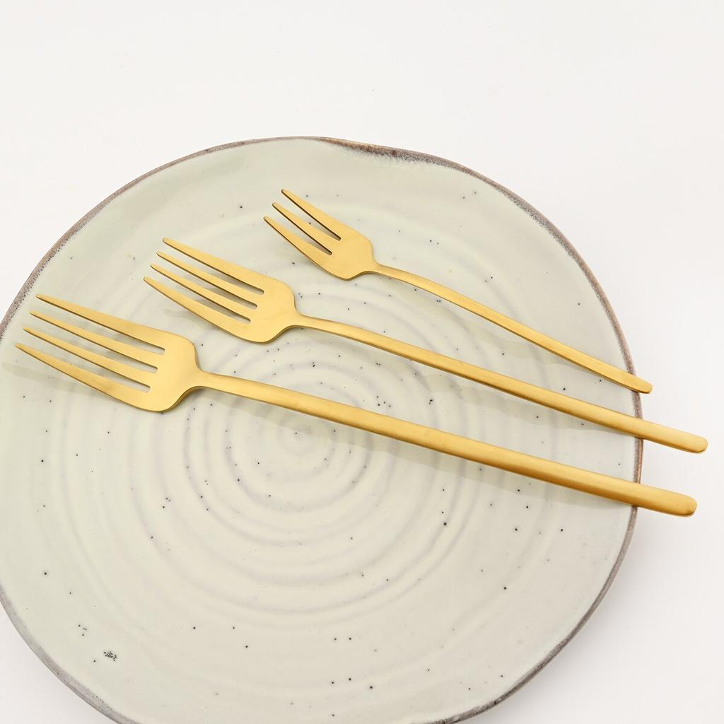 Золотой набор столовых приборов, матовый набор столовой посуды из нержавеющей стали 304, нож, вилка для торта, ложка, палочки для еды, серебро, кухонные столовые приборы, посуда