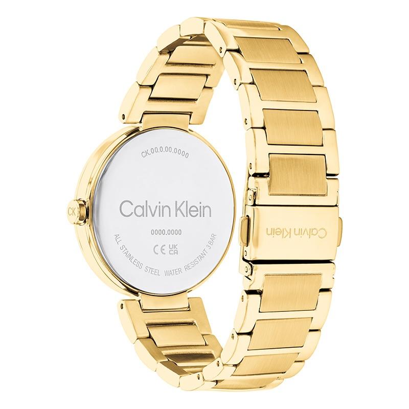 CALVIN KLEIN quartz movement women's watch Swiss watch 36mm*36mm*7.2mm gold dial stainless steel case 25200252