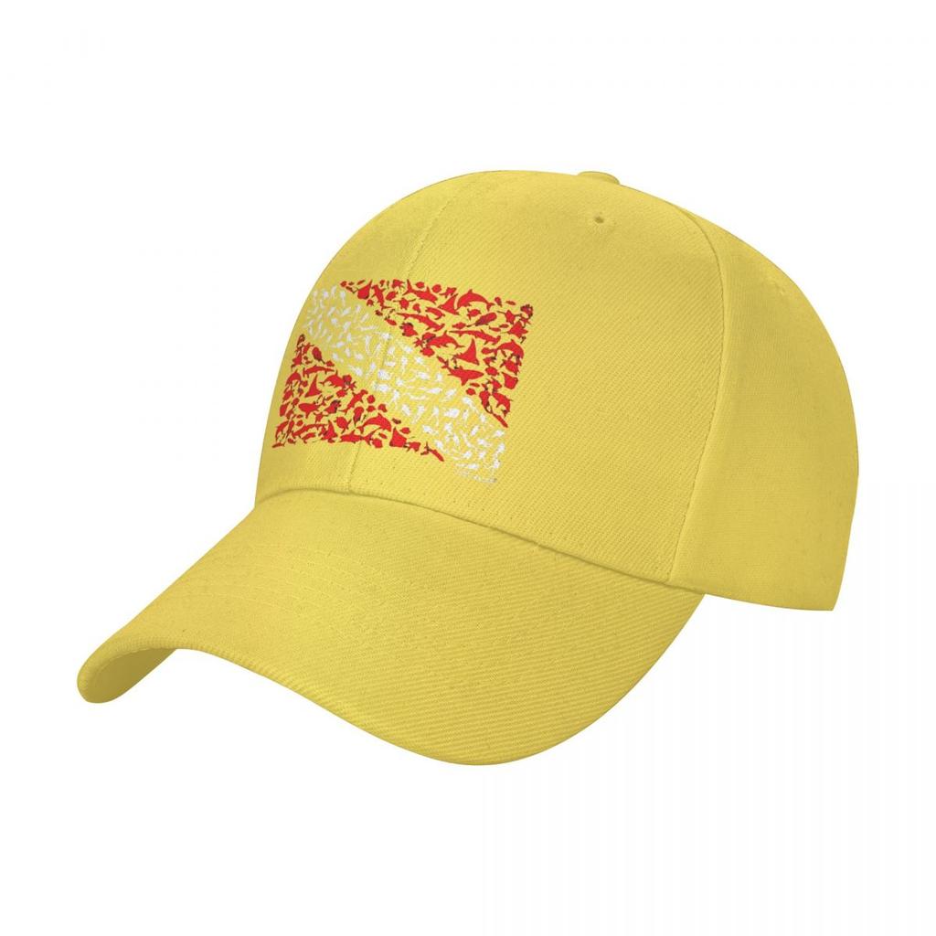 Бейсбольная кепка с флагом для дайвинга и дайвинга, унисекс, шляпа для папы, модная шляпа Snapback с принтом, спортивная шляпа на открытом воздухе с сэндвич-полями