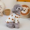 Cats, dogs and small dogs pet clothes new comfortable corgi teddy bear clothing 24 printed bear four-color T-shirt