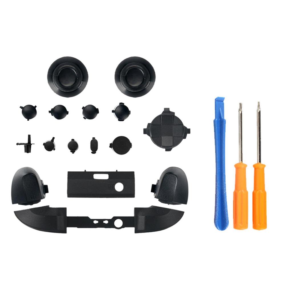 Replacement Plastic Button Kit for Xbox Series X Controller Full Set with Tools Black
