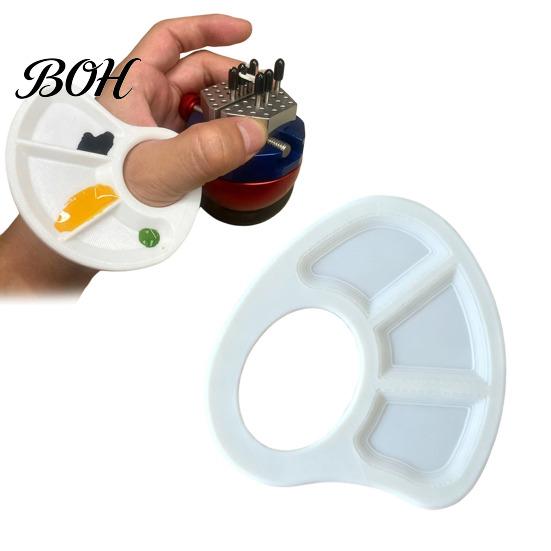 Portable Watercolor Palette for Outdoor Sketching Mini Paint Tray, with Thumb Hole, Lightweight Durable Professional Artist Supply Studio Use