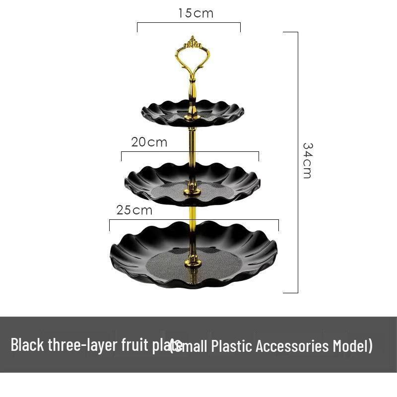 Nordic Style Three-Tier Fruit & Snack Tray for Living Room