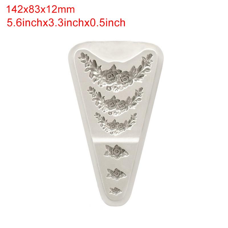 Силиконовая форма для сахарного цветка своими руками, форма для помадки, инструменты для украшения бордюра свадебного торта, форма для шоколадной мастики