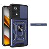 Armor Phone Case For Redmi Note 12 Pro Plus Turbo 13 K70 A3 13C 12S 4G 5G Slide Camera Lens Protection Car Holder Stand Cover