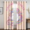 Cartoon Cute Colorful Unicorn Horse Cloud Window Curtains Blinds for Living Room Kids Bedroom Kitchen Door Home Decor 2Pieces