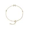925 Sterling Silver Initial 26 Letters Alphabet Monogram Gold Name Bracelet Crystal Cz Zircon  Fashionable Jewelry