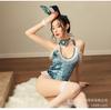 Women's underwear velvet bunny three-point onesie cosplay suit knot tight sexy