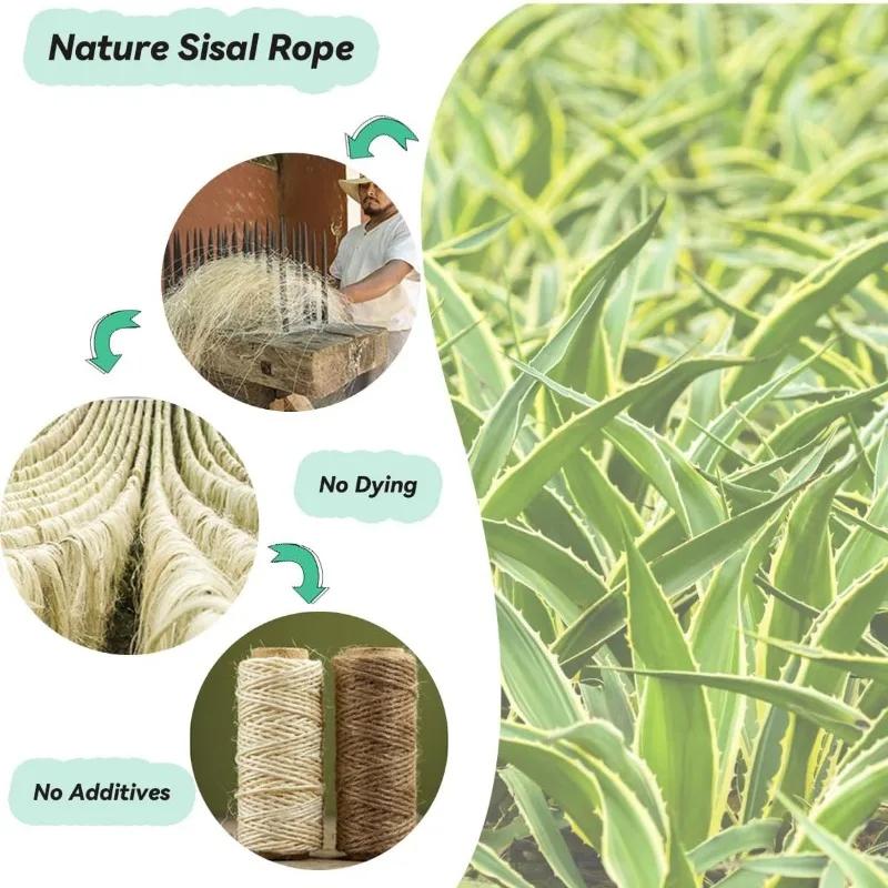 Когтеточка для кошки Сизалевая веревка DIY Когтеточка для кошки из сизаля Веревка для кошачьих когтеточек Защитная мебель для дерева Когтеточка для кошачьих когтеточек