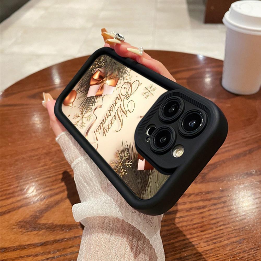 N114 Веселого Рождества desig art С Новым годом Мягкие чехлы для телефонов Angel Eyes для iPhone 16 15 14 13 11 Pro Max 8 7 6s Plus 12 XR XS Max Противоударный чехол