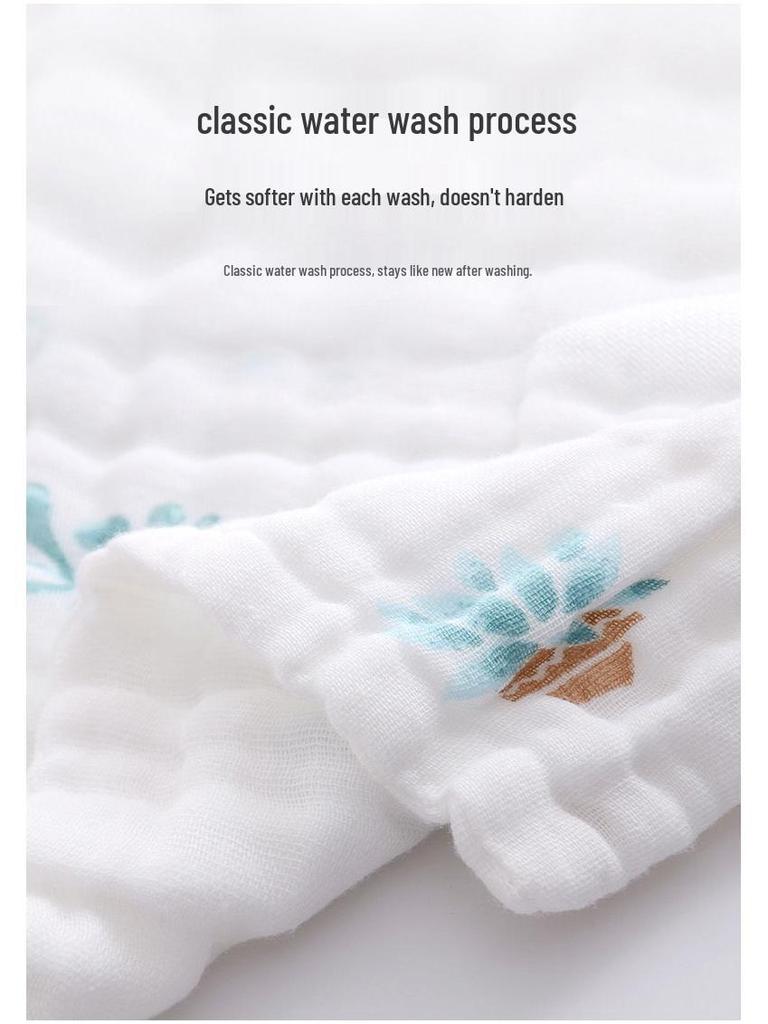 Супермягкое шестислойное хлопковое детское банное полотенце и пеленка