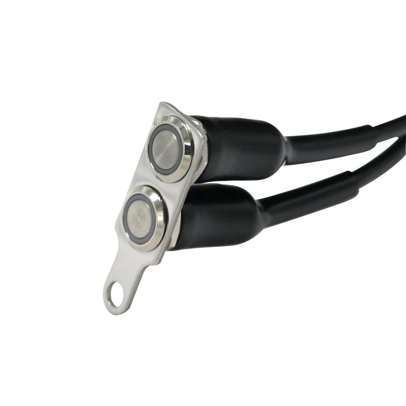 Светодиодный переключатель LMoDri для мотоцикла, водонепроницаемый переключатель включения-выключения на руль, регулируемое крепление, переключатели из нержавеющей стали, кнопка DC12V, противотуманный свет