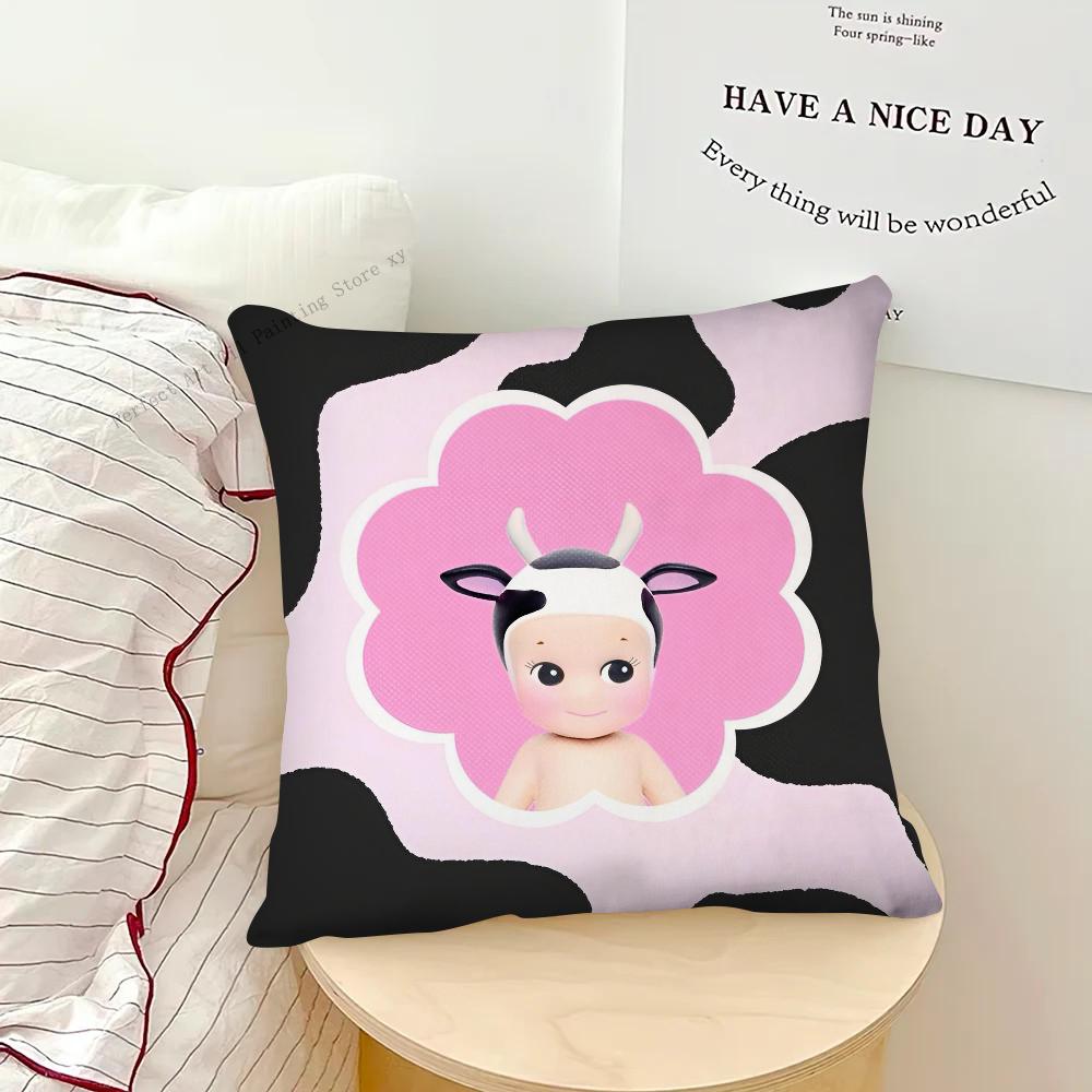 Милая кукла мультяшная наволочка Sonnys Angels модная квадратная наволочка для спальни, дивана, комнаты, внутреннее украшение, чехол для подушки для отдыха