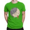 Yin Yang Cats Unisex Tshirts Japanese Art Anime Tshirts Unisex Graphic Tee Shirts Male Camisas Smooth Tshirts Transfer Printing