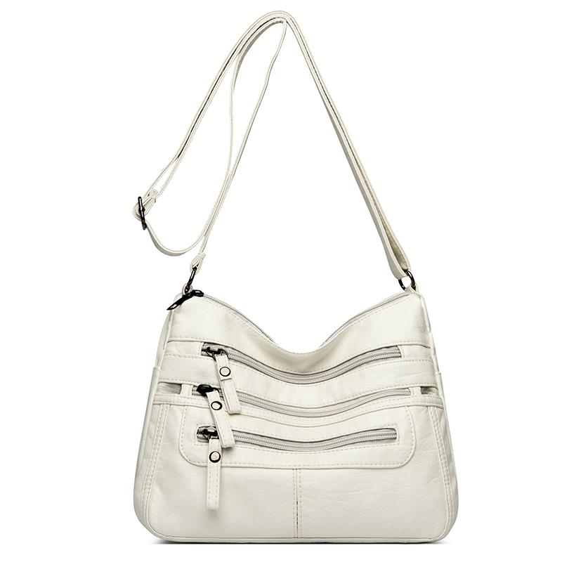 Women's Soft Leather Large Capacity Shoulder Bag Crossbody Bag for Middle-Aged Mother Bag