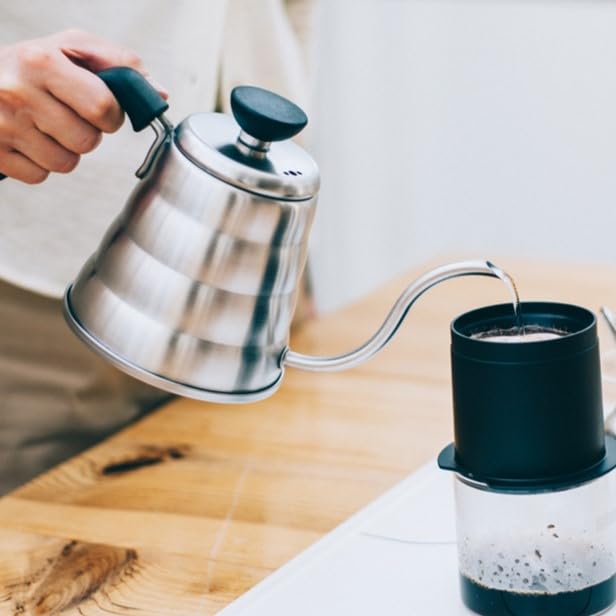 HARIO V60 Drip Практичная емкость 500 мл Открытый огонь OK Совместимость Hairline Silver Подарок Подарочный чайник/Vo-no Non-IH VKBR-70-HSV