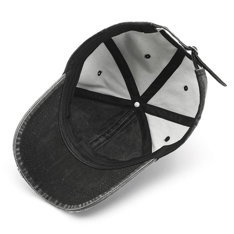 Women's washed gradient distressed solid-color baseball cap, suitable for outdoor activities and providing sun protection