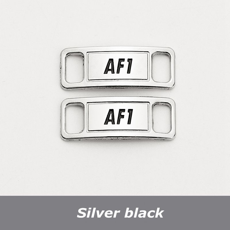 NO.8 2Pcs Metal Shoelaces Buckle AF1 Shoe Decoration Suitable for All Shoes Sneakers Shoes Accessories Flat Shoelace Buckle