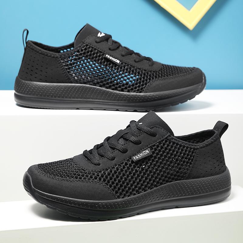 Летняя мужская обувь, дышащие классические кроссовки, мужская удобная сетчатая обувь для ходьбы одной ногой