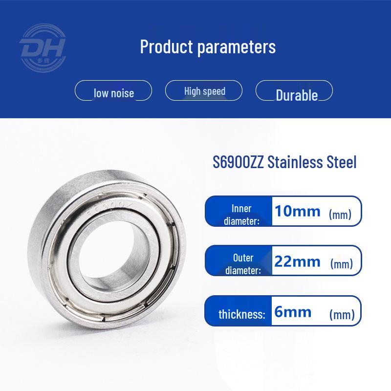 Stainless Steel Miniature Bearings: S6900ZZ, S6901ZZ, S6902ZZ, S694ZZ, S695ZZ, S696ZZ