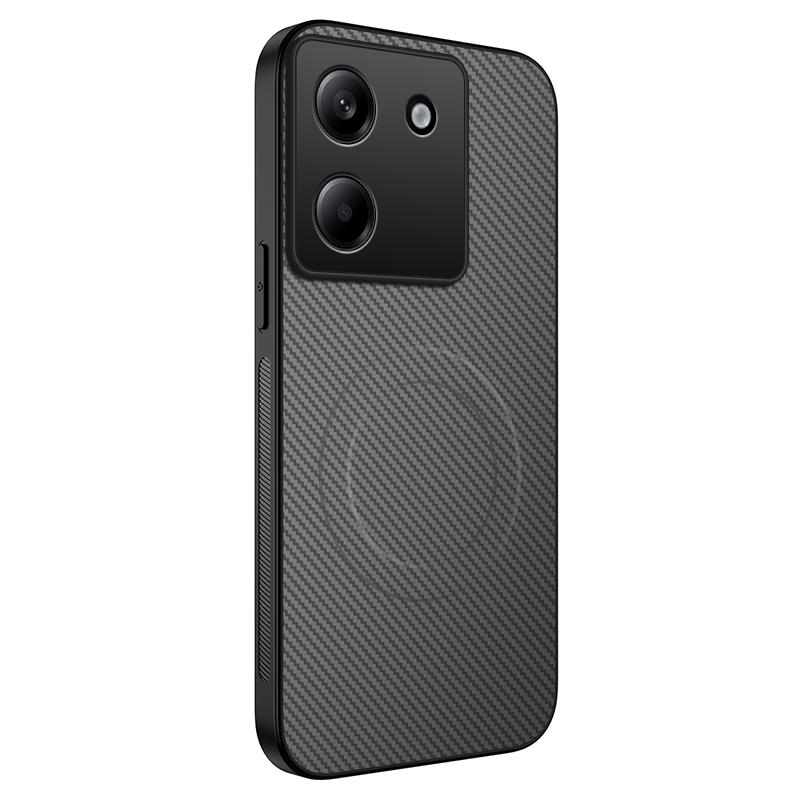Роскошный чехол из черного углеволокна с беспроводной зарядкой для Xiaomi POCO M7 Pro Poco X7 Pro X6 Мягкая магнитная накладка на телефон Чехлы POCO X6 Pro