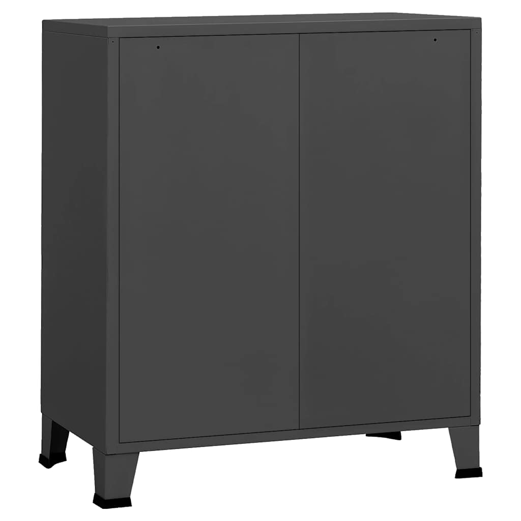 Vidaxl Industrialna Komoda, Antracytowa, 78X40X93 Cm, Metalowa