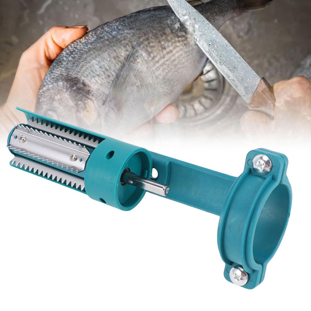 Рыба Насадка для электродрели 6 рядов зубчатых зубьев Утолщенная нержавеющая сталь Зажим Средство для удаления рыбной чешуи