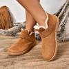 Women's Casual Warm Cotton Shoes 2024 Winter New Flat Bottomed Round Toe Sleeve Women High Top Cotton Boots Large Size Sneakers