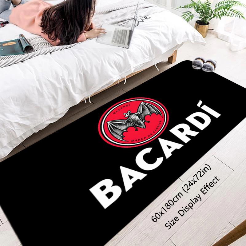 House Entrance Doormat Bacardis Rum Black Bat Hallway Carpet Living Room Rugs Non-slip Foot Carpets Bathroom Rug Floor Mats